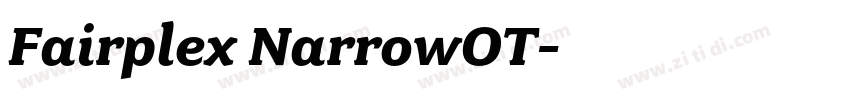Fairplex NarrowOT字体转换